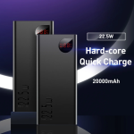Baseus Power Bank 20000mAh Portable Charger 22.5W Dual Output Fast Charging Phone Charger for iPhone 16/15, Black