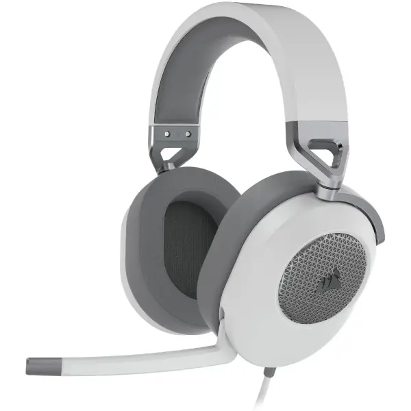 Corsair HS65 Surround Gaming Headset; Dolby Audio 7.1 Surround Sound on PC and Mac, Multi-Platform Compatibility, White